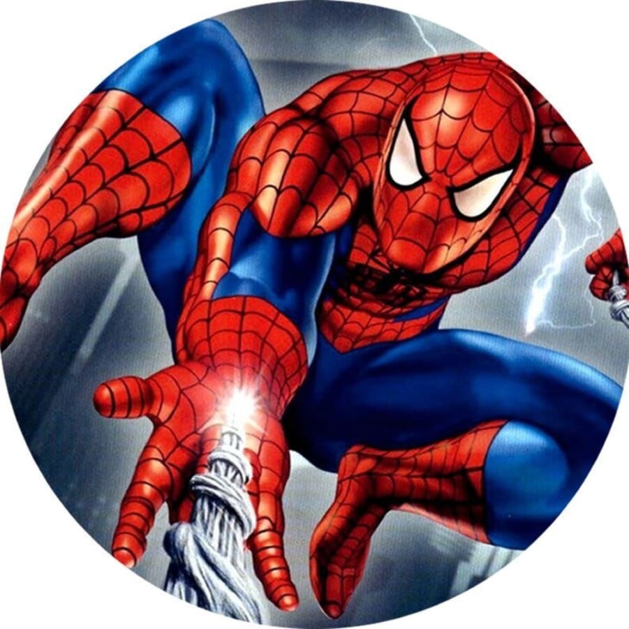 Painel Tecido Redondo Homem Aranha